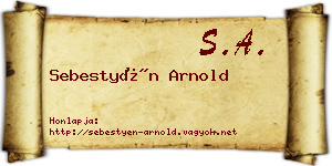 Sebestyén Arnold névjegykártya