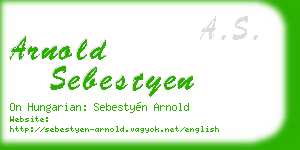 arnold sebestyen business card